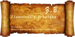 Zisencsák Brigitta névjegykártya