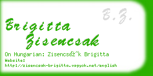 brigitta zisencsak business card
